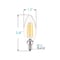 Luxrite B11 LED Bulbs 5W (60W Equivalent) 550LM 3500K Natural White Dimmable E12 Candelabra Base 6-Pack LR21645-6PK - alternate 8